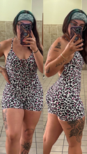 Load image into Gallery viewer, White Pink Leopard Romper
