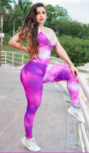 Load image into Gallery viewer, PINK VIOLET TIE DYE LONG JUMPSUIT
