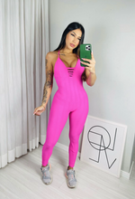 Load image into Gallery viewer, Texture Hot pink Jumpsuit
